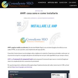 AMP: cosa sono e come installarle