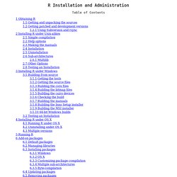 R Installation and Administration