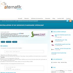 Installation d’un serveur d’annuaire OpenLDAP Blog notes Aternat