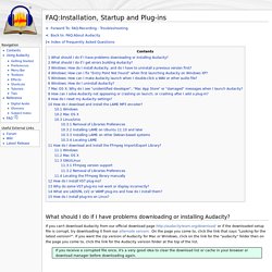 FAQ:Installation and Plug-Ins - Audacity Manual