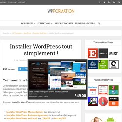 Installer WordPress, installation manuelle ou automatique