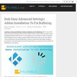 Addon Installation To Fix Buffering - Apk Humble