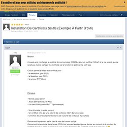 Installation De Certificats SSL/TLS