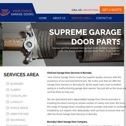 Garage Door Repair and Installation Company Burnaby