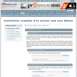 Installation complète d'un serveur web sous Debian