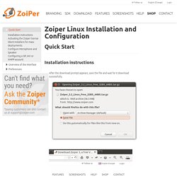 Zoiper Linux Installation and Configuration