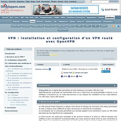 installation et configuration d'un VPN OpenVPN