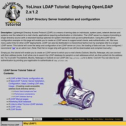 Linux LDAP Tutorial: Deploying OpenLDAP 2.x/1.2- LDAP Directory Installation and configuration