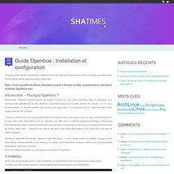 Guide Openbox : Installation et configuration « Shatimes