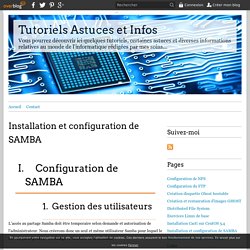 Installation et configuration de SAMBA - Tutoriels Astuces et Infos