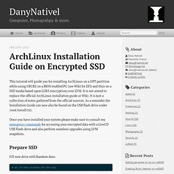 ArchLinux Installation Guide on Encrypted SSD - DanyNativel - Vimperator