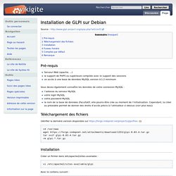 Installation de GLPI sur Debian — wikiGite