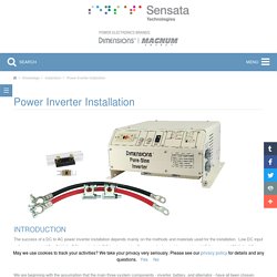 Power Inverter Installation