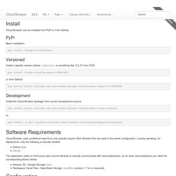 Installation — Cloud Browser 0.2.3 documentation