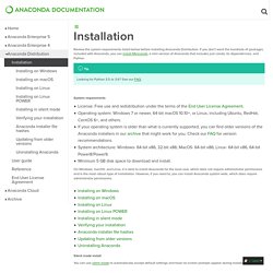 Installation — Anaconda documentation