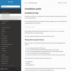 Installation guide — Scrapy 0.18.2 documentation