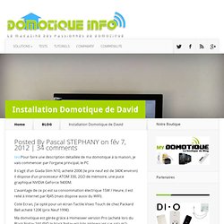 Installation domotique de David