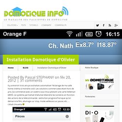 Installation Domotique d’Olivier