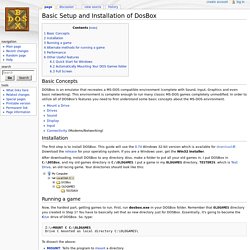 Basic Setup and Installation of DosBox - DOSBoxWiki