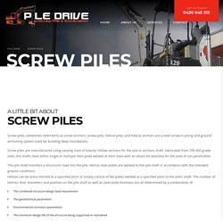 Screw Piles Foundation Melbourne