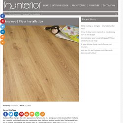Hardwood Floor Installation 