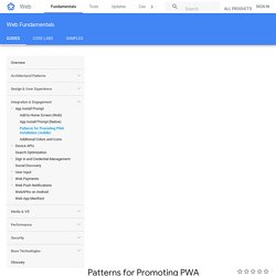 Patterns for Promoting PWA Installation (mobile)  
