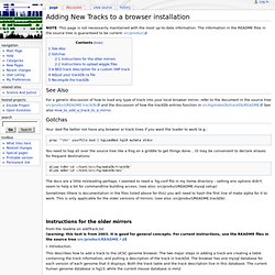 Adding New Tracks to a browser installation - Genomewiki