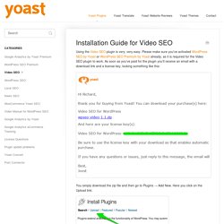 Installation Guide for Video SEO - Yoast Knowledge Base