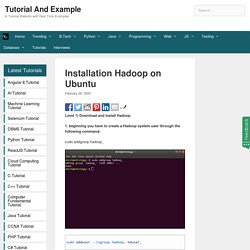 Installation Hadoop on Ubuntu