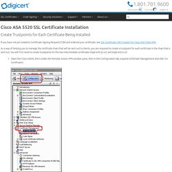 Cisco ASA 5520 SSL Installation Instructions