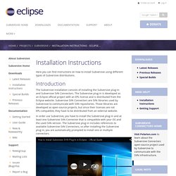 Installation Instructions - Eclipse Subversive