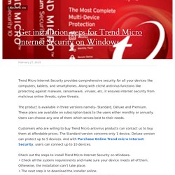 Get installation steps for Trend Micro Internet Security on Windows