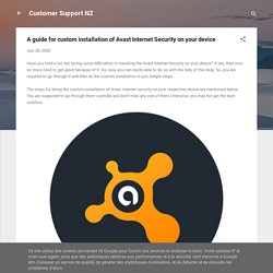 A guide for custom installation of Avast Internet Security on your device