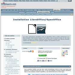 Installation LibreOffice/OpenOffice