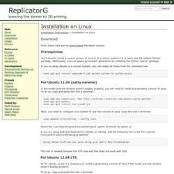 Installation on Linux - ReplicatorG