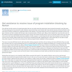 Get assistance to resolve issue of program installation blocking by Norton: microsofthelpnu