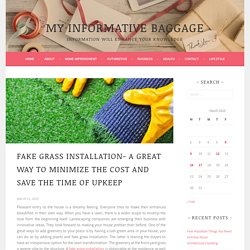 Advantages of Fake Grass Installation