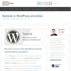 Tutorial - Installation der Multisite-Funktion in Wordpress