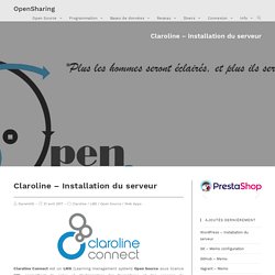 Claroline – Installation du serveur – OpenSharing