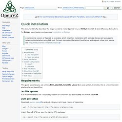 Quick installation - OpenVZ Linux Containers Wiki