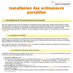 Installation des ordinateurs portables