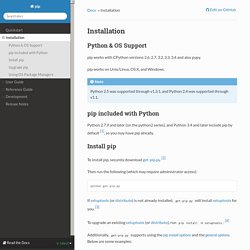 Installation — pip 6.1.1 documentation