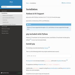 Installation — pip 7.1.2 documentation