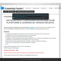E-Learning Facile !: Installation de votre plateforme E-Learning