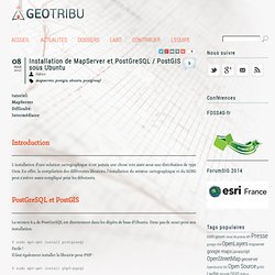 Installation de MapServer et PostGreSQL / PostGIS sous Ubuntu