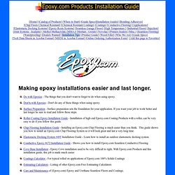 Installation Tips Epoxy Surface Preparation Measuring Epoxy Mixing Epoxy