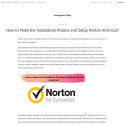 How to Make the Installation Process and Setup Norton Antivirus?