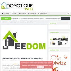 Jeedom : Chapitre 1 - Installation sur Raspberry