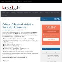 Debian 10 (Buster) Installation Steps with Screenshots