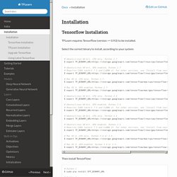 Installation - TFLearn